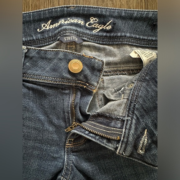 American Eagle Slim Boot Stretch Y2K Low-Rise Jeans Women’s Size 6 Blue Denim - Picture 5 of 9